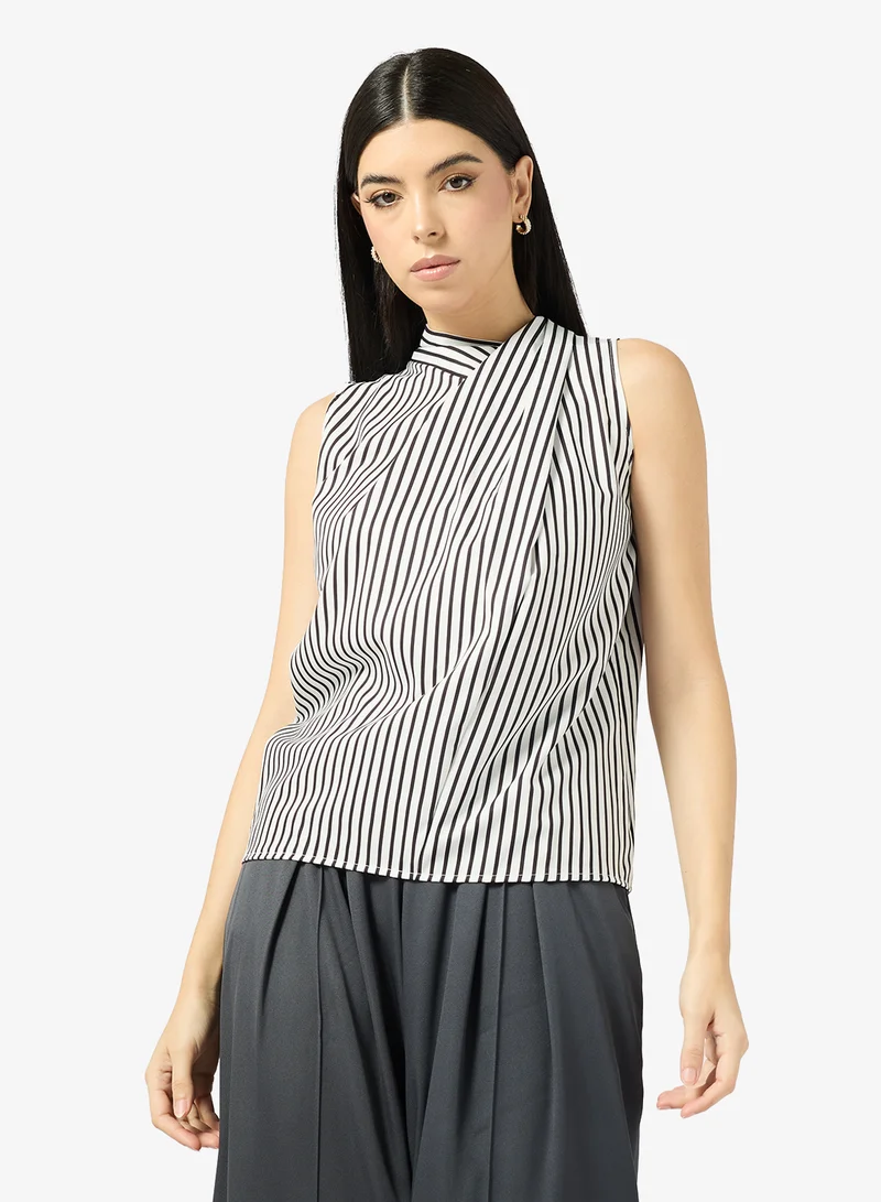 ايلا Striped Sleeveless Blouse